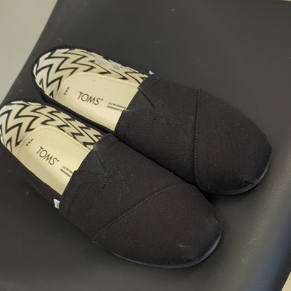 TOMS Black Slip-On Shoes